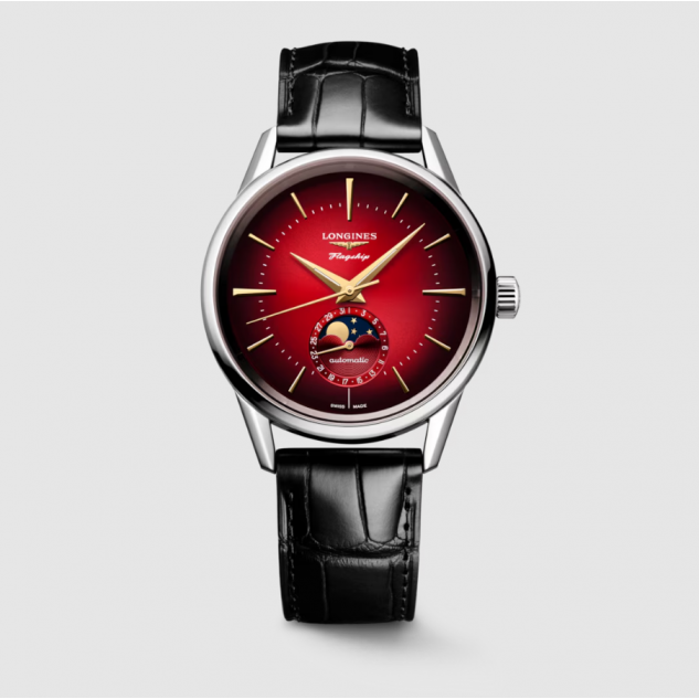 Longines Flagship Heritage Moonphase L48154092 Kol Saati L4.815.4.09.2 Longines Flagship Heritage Moonphase L48154092 Kol Saati L4.815.4.09.2